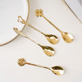 Luxe Stainless Steel Teaspoon Set Of 4 Golden Nestasia