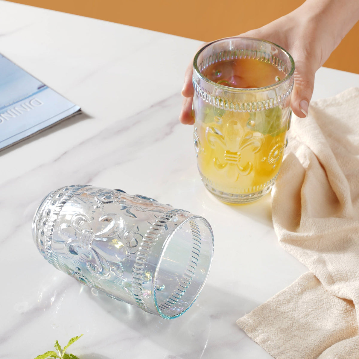 Colored Drinking Glass Set of 2 Nestasia