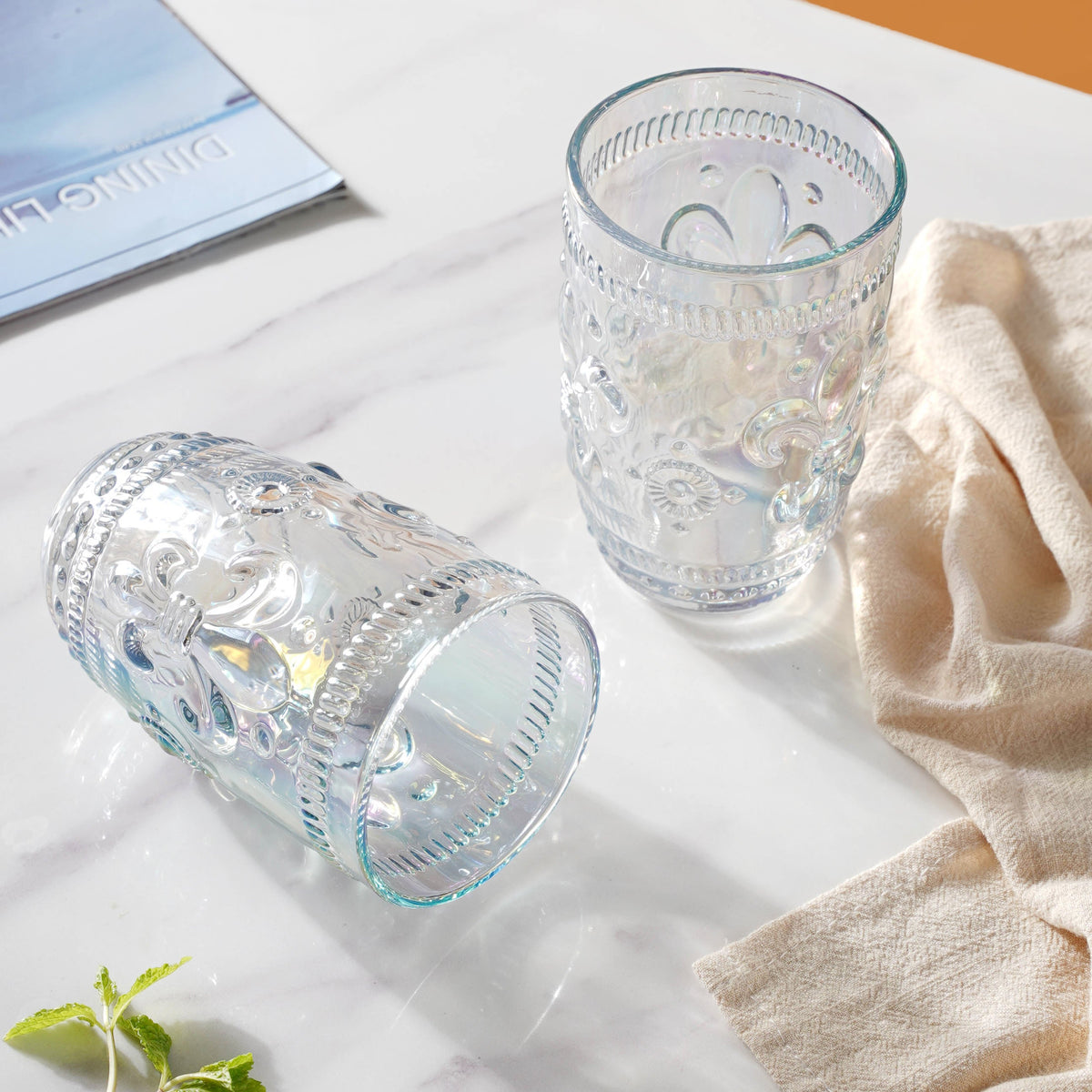 Colored Drinking Glass Set of 2 Nestasia