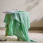 Mint Ribbed Knitted Throw Nestasia