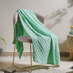 Mint Ribbed Knitted Throw Nestasia