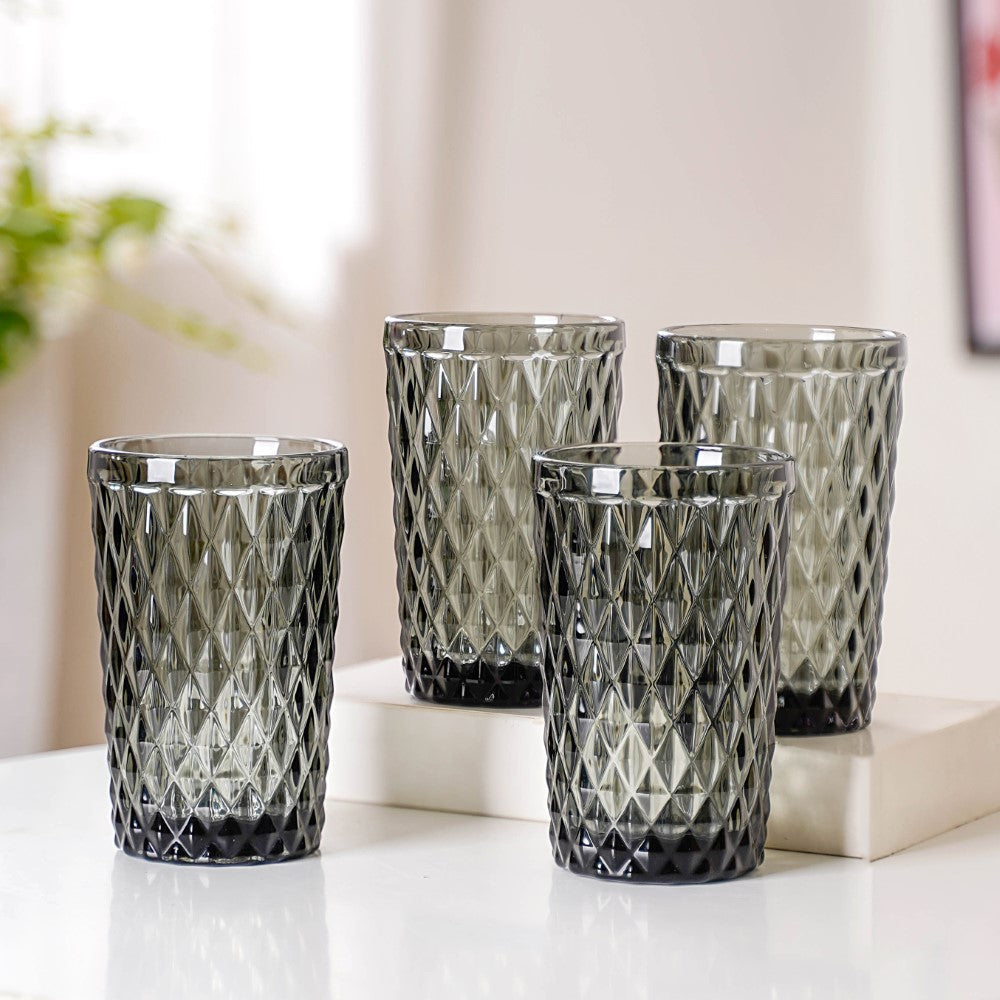 Grey Juice Glass Set of 4 Nestasia