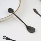 Luxe Stainless Steel Teaspoon Set Of 4 Black Nestasia