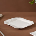 Riona Ceramic Vintage Platter White 9 Inch Nestasia