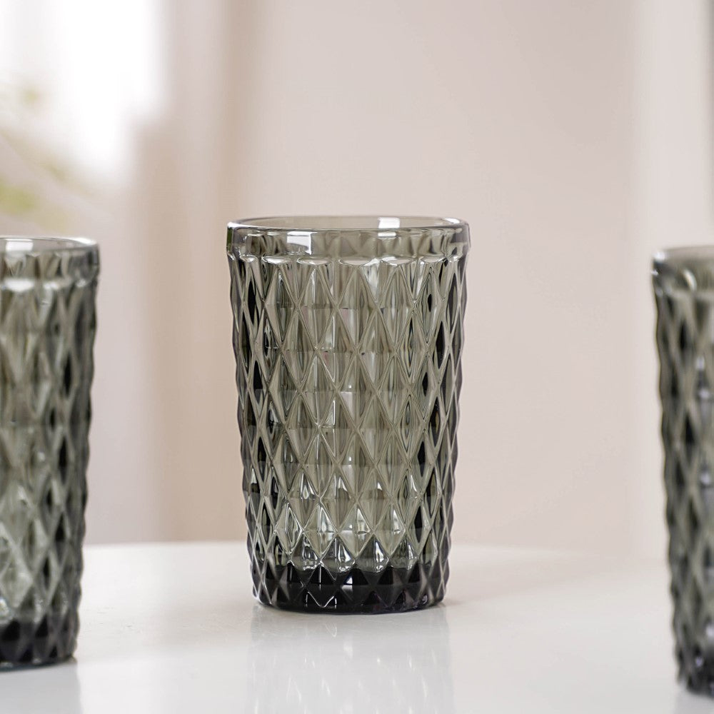 Grey Juice Glass Set of 4 Nestasia