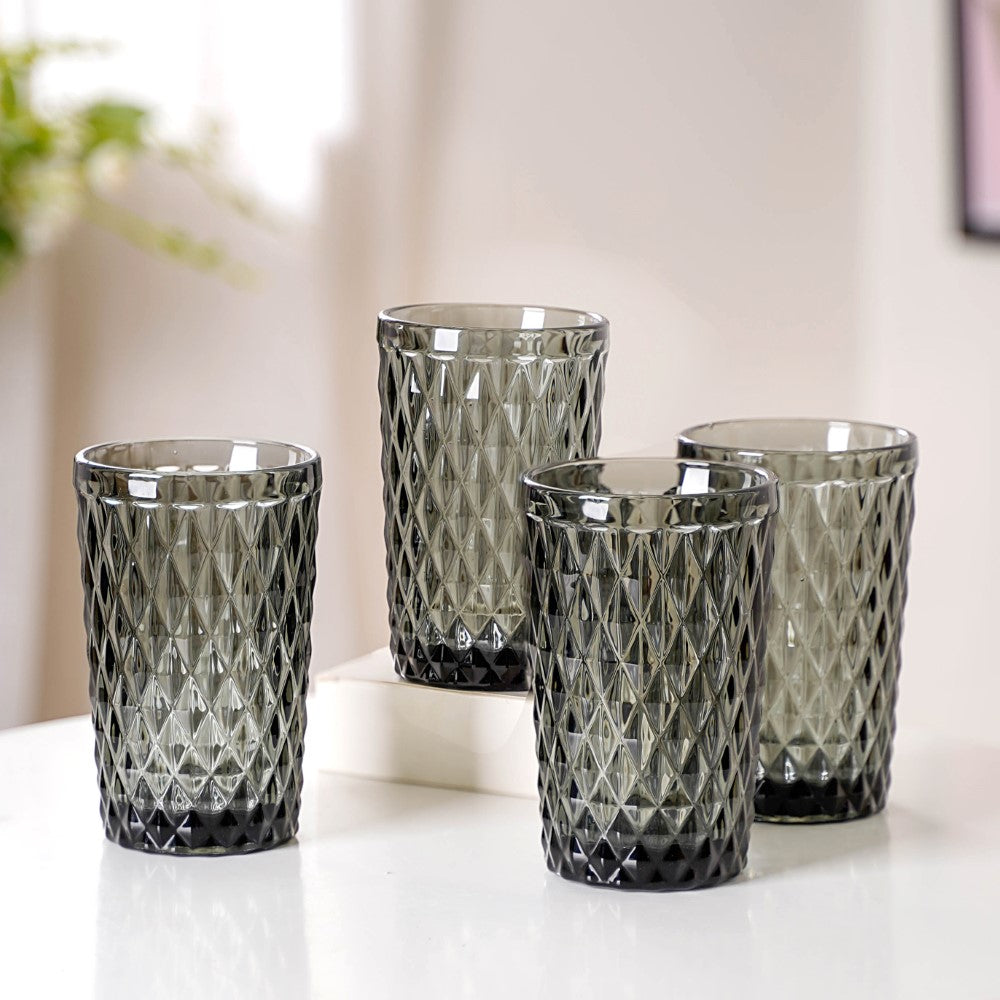 Grey Juice Glass Set of 4 Nestasia