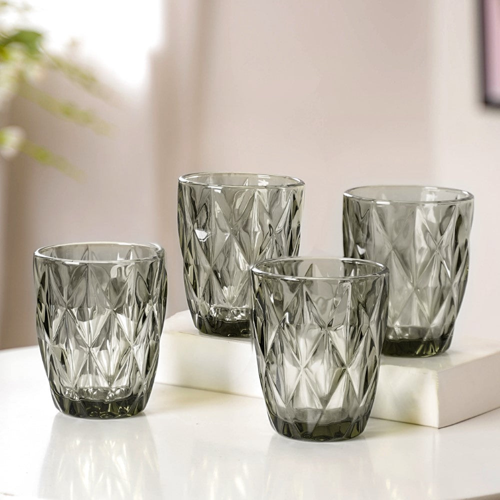 Embossed Drinkware Set of 4 Nestasia