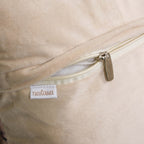 Valencia Velvet Cushion Cover With Mirrorwork Pink 16 x 16 Inch Nestasia