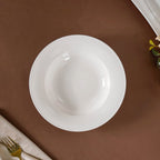 Riona Ceramic Pasta Plate White 8 Inch Nestasia