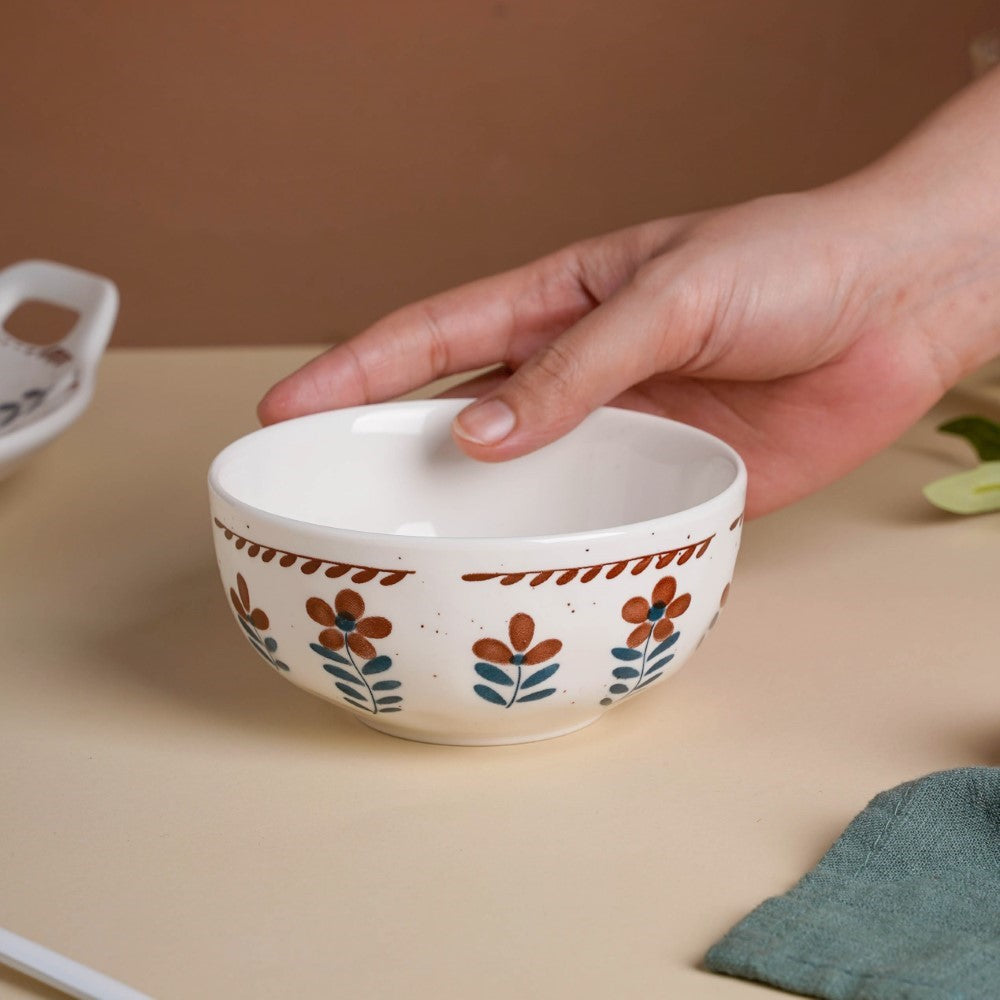 Carmella Floral Ceramic Dessert Bowl 250 ml Nestasia