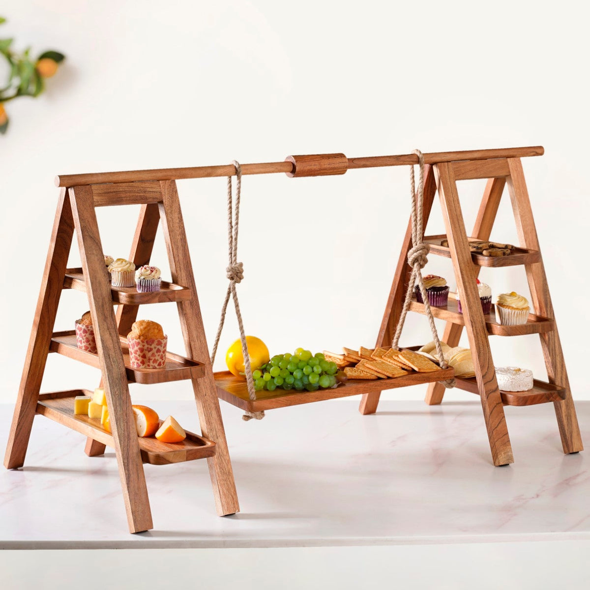 Farmhouse Style Acacia Mega Party Platter Nestasia
