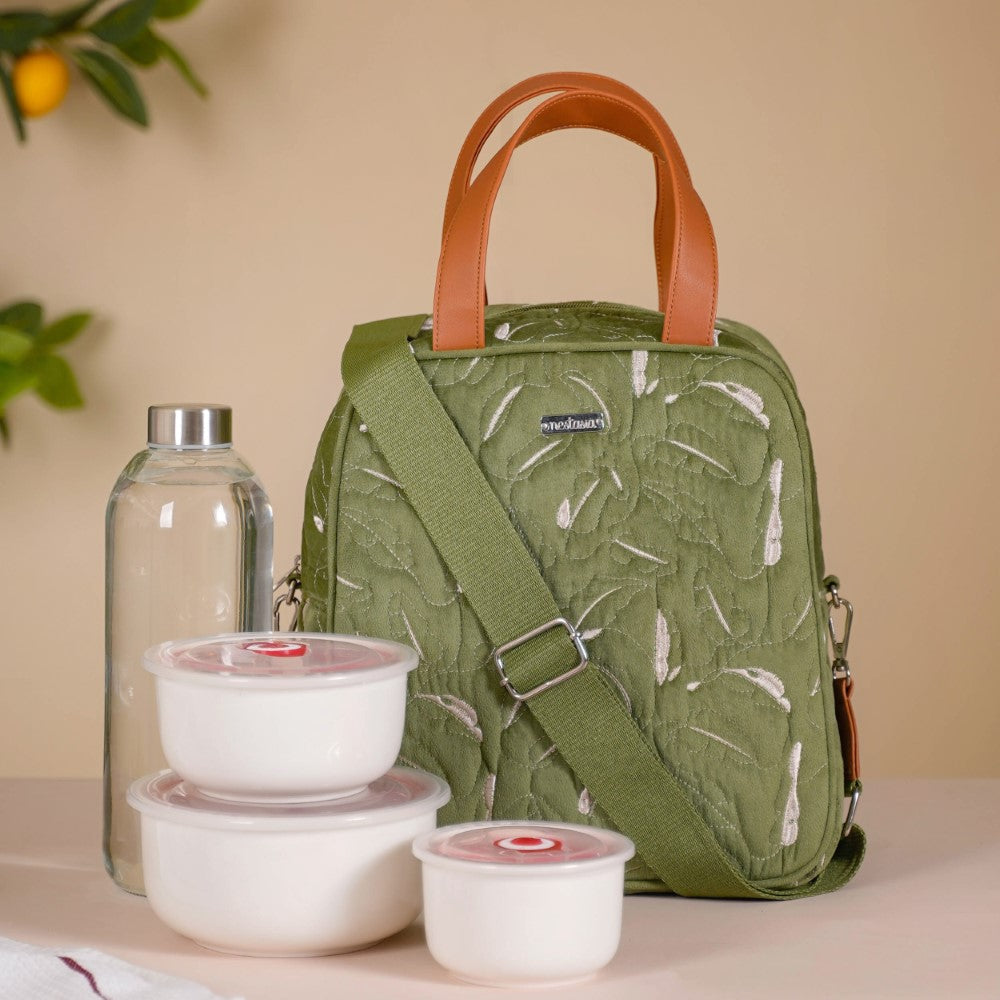 Insulated Lunch Bag For Office Green Nestasia
