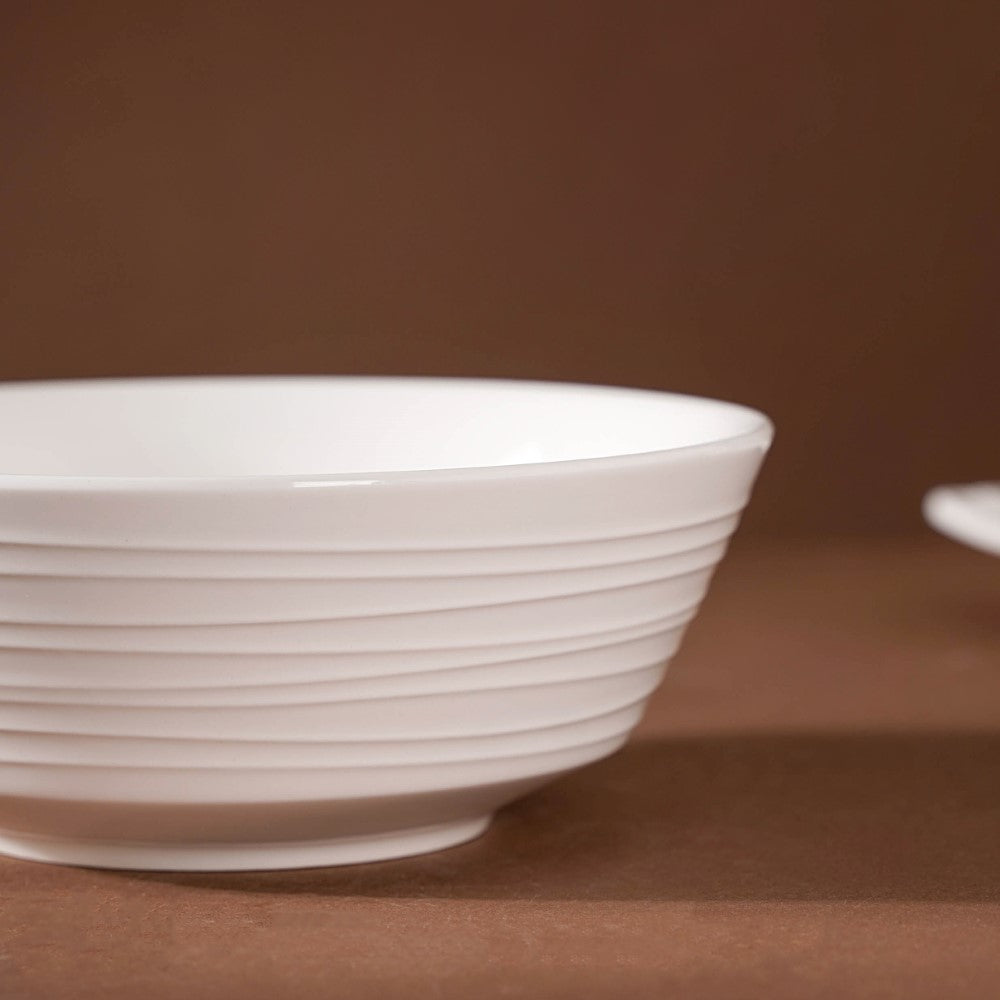 Riona Ceramic Snack Bowl White 600 ml Nestasia