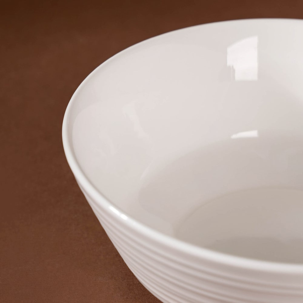 Riona Ceramic Snack Bowl White 600 ml Nestasia