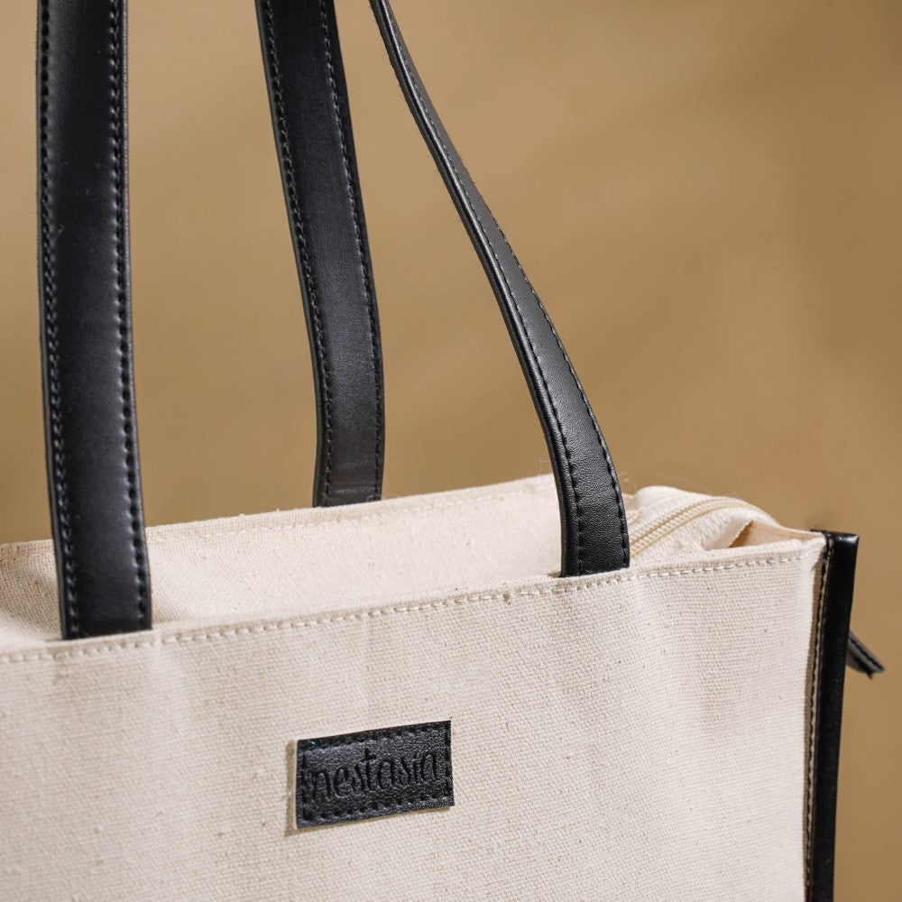 Nahua Canvas Magazine Tote Bag Small 12 x 10 Inch Nestasia
