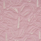 Quilted Leaf Pattern Bed Cover King Size Pink Nestasia