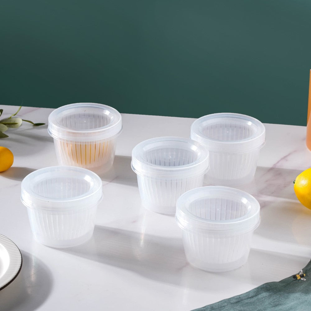 Food Storage Box With Strainer Set Of 5 Nestasia