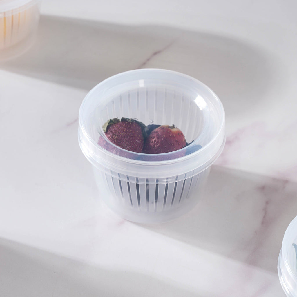 Food Storage Box With Strainer Set Of 5 Nestasia