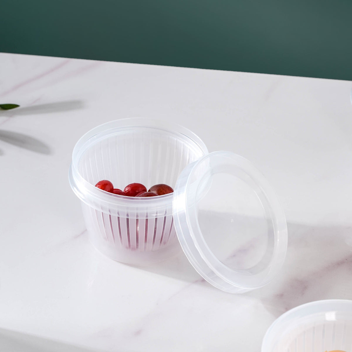 Food Storage Box With Strainer Set Of 5 Nestasia