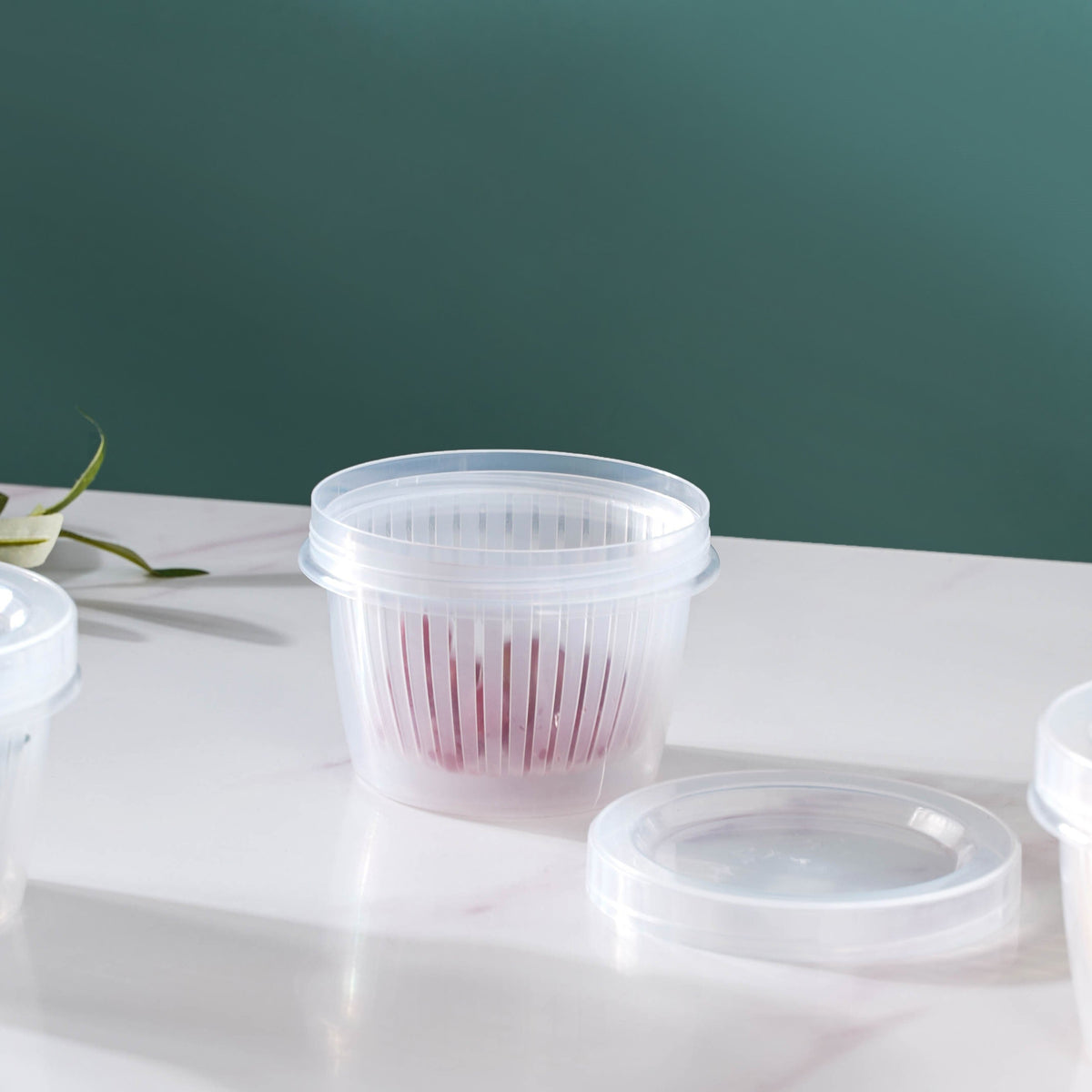 Food Storage Box With Strainer Set Of 5 Nestasia