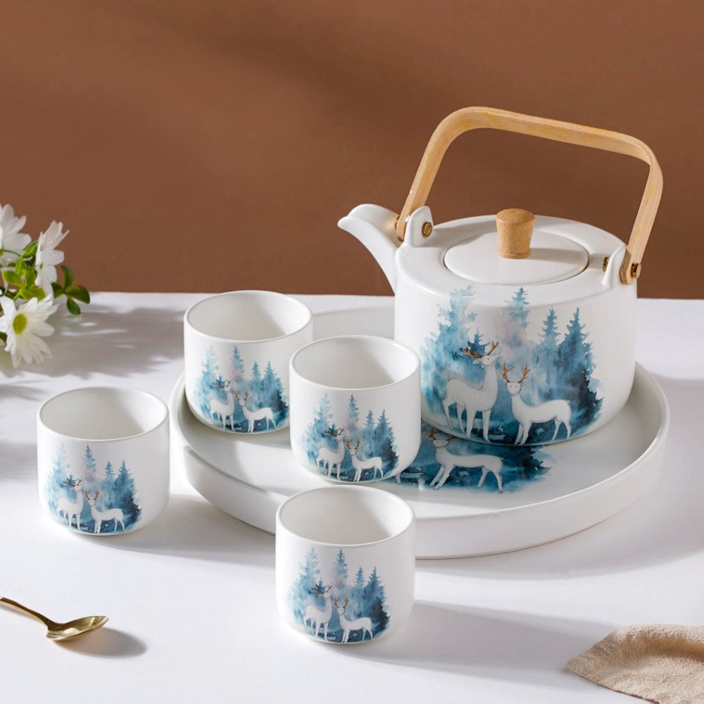 White Teapot Set Nestasia