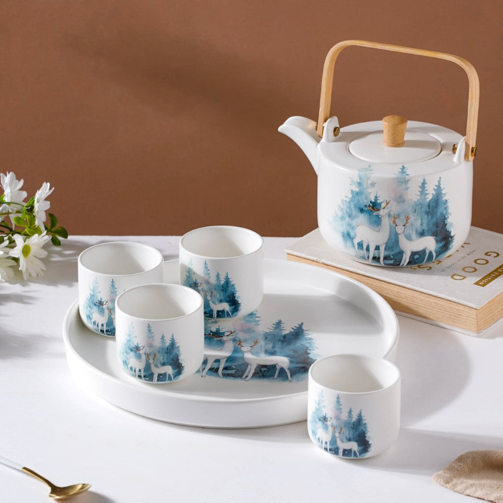 White Teapot Set Nestasia