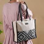 Nahua Canvas Magazine Tote Bag Small 12 x 10 Inch Nestasia
