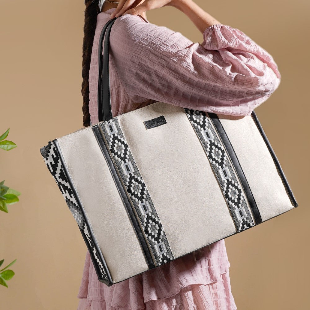 Nahua Canvas Magazine Tote Bag Set Of 2 Nestasia