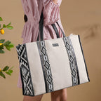 Nahua Canvas Magazine Tote Bag Set Of 2 Nestasia