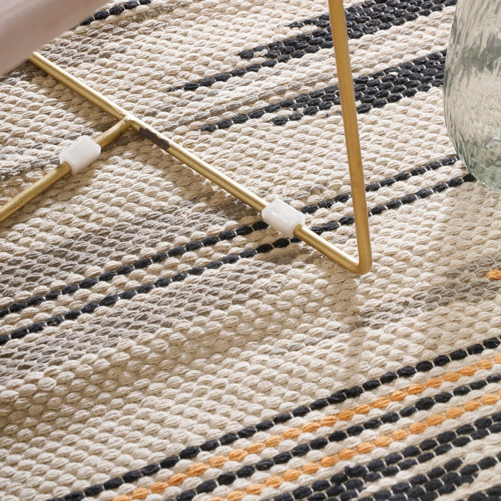 Boho Natural Cotton Living Room Rug Nestasia