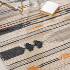 Boho Natural Cotton Living Room Rug Nestasia