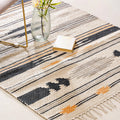 Boho Natural Cotton Living Room Rug Nestasia