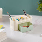 Desk Organizer With Drawer Beige Nestasia