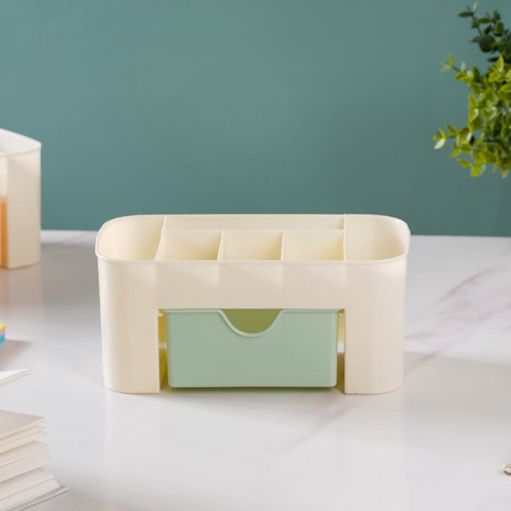 Desk Organizer With Drawer Beige Nestasia