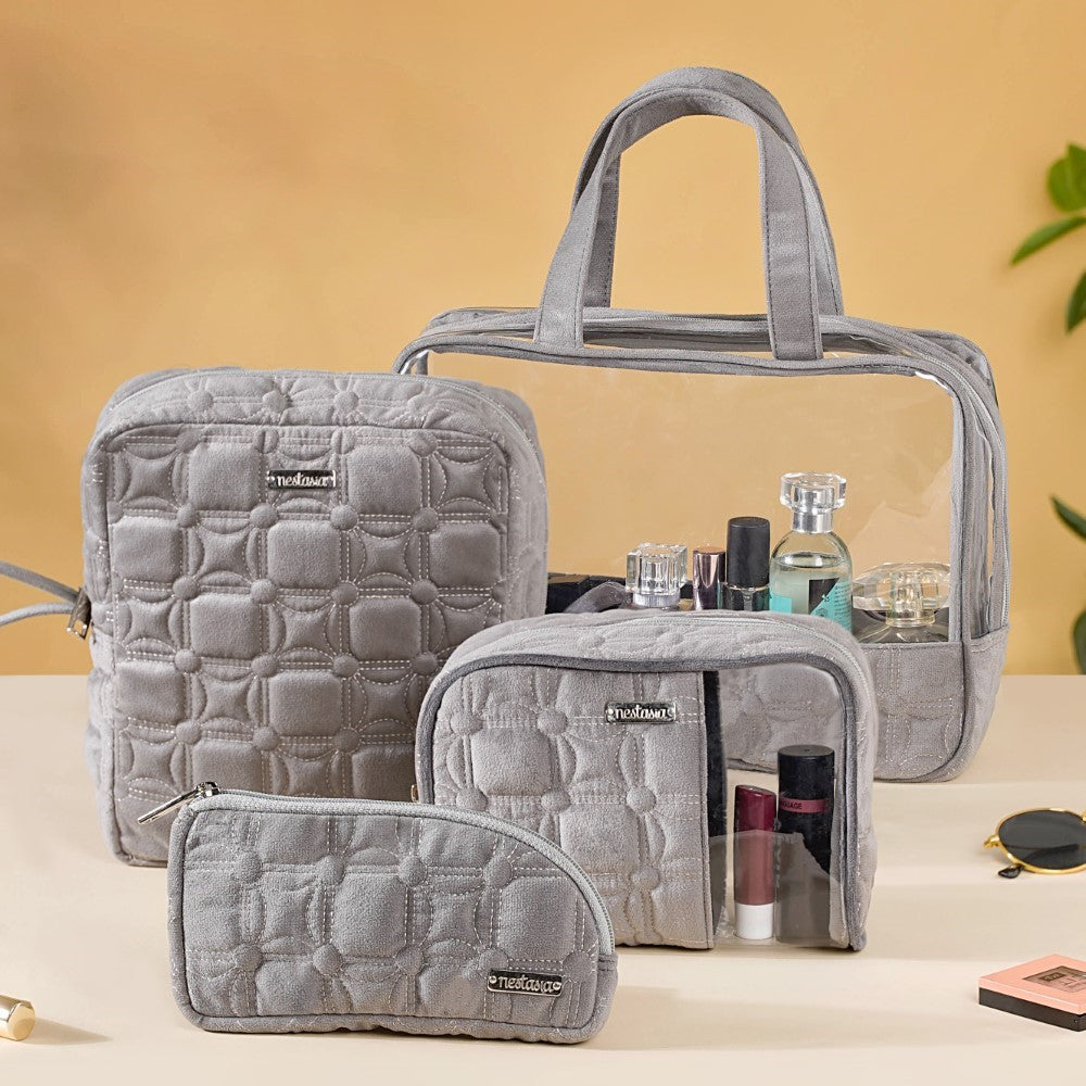 Multipurpose Travel Kit Set Of 4 Grey Nestasia