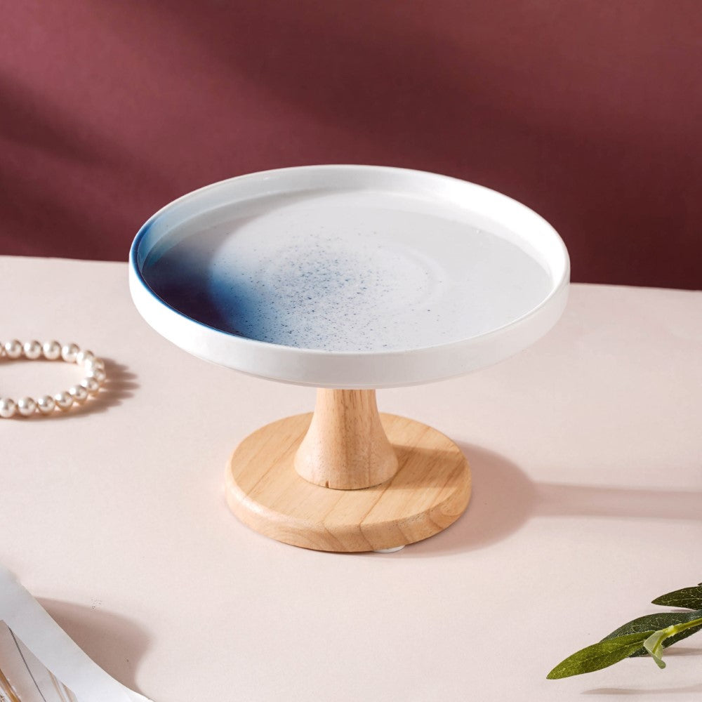 Cake Stand Blue And White 7.5 Inch Nestasia