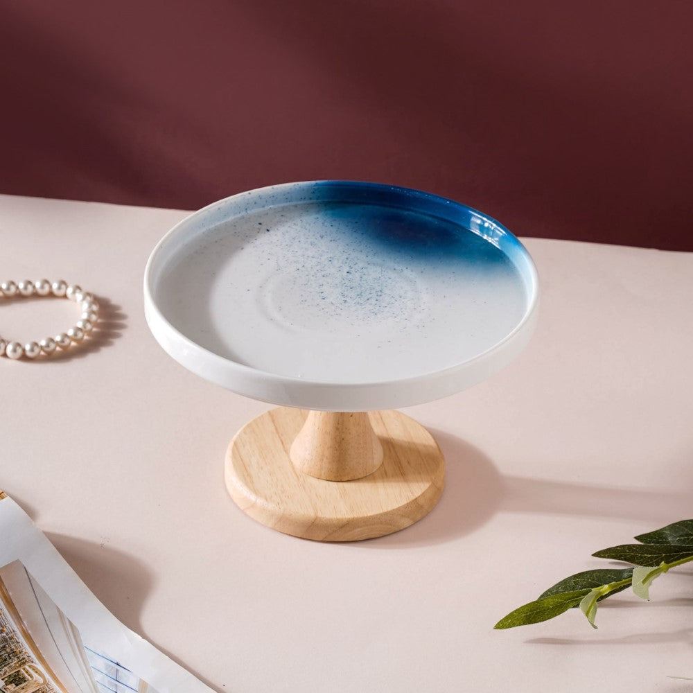 Cake Stand Blue And White 7.5 Inch Nestasia
