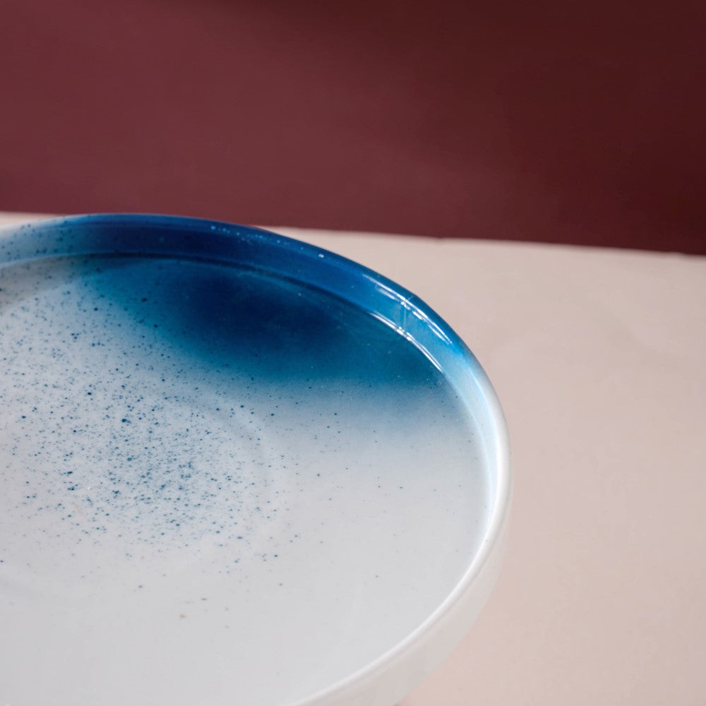 Cake Stand Blue And White 7.5 Inch Nestasia