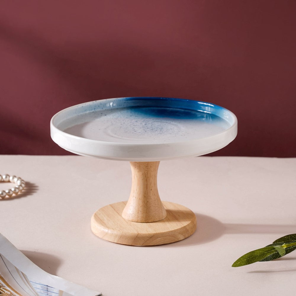 Cake Stand Blue And White 7.5 Inch Nestasia