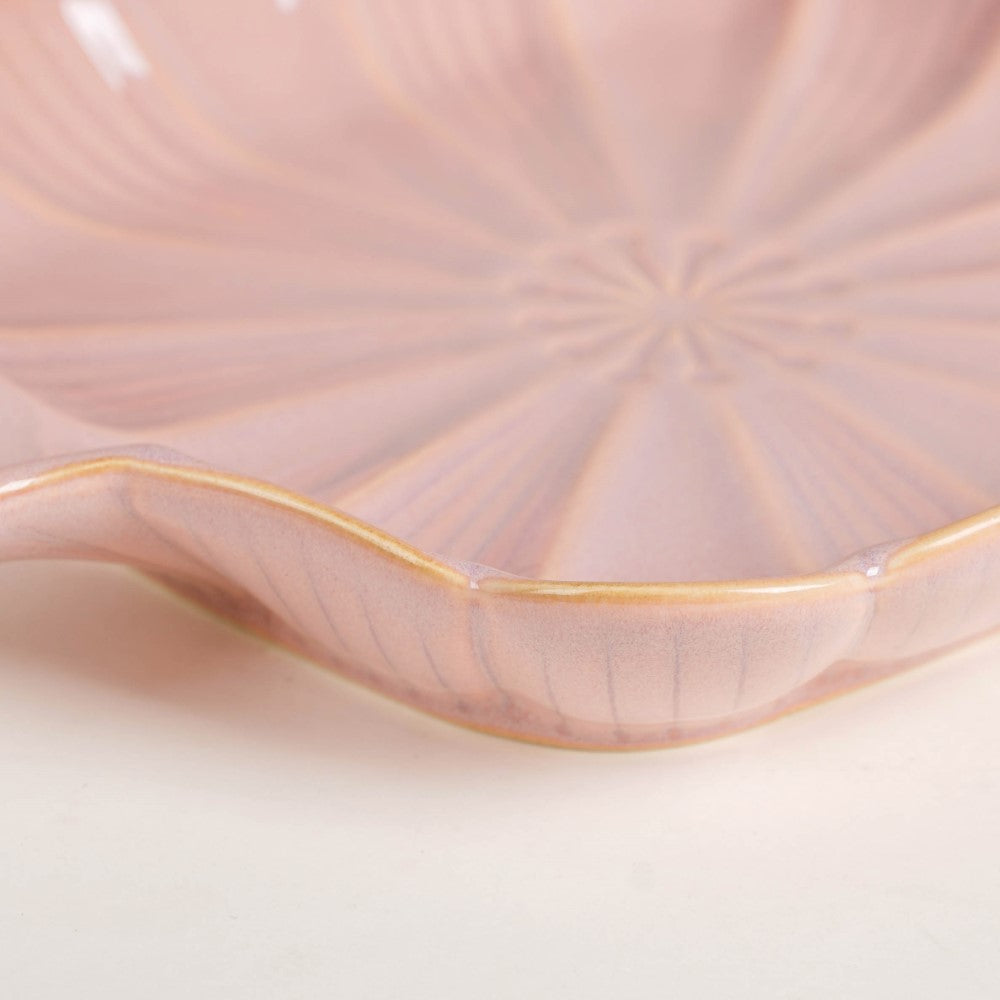 Ocean Square Plate with Handle Pink Nestasia
