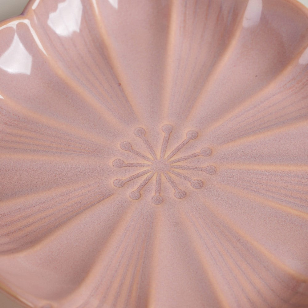 Ocean Square Plate with Handle Pink Nestasia
