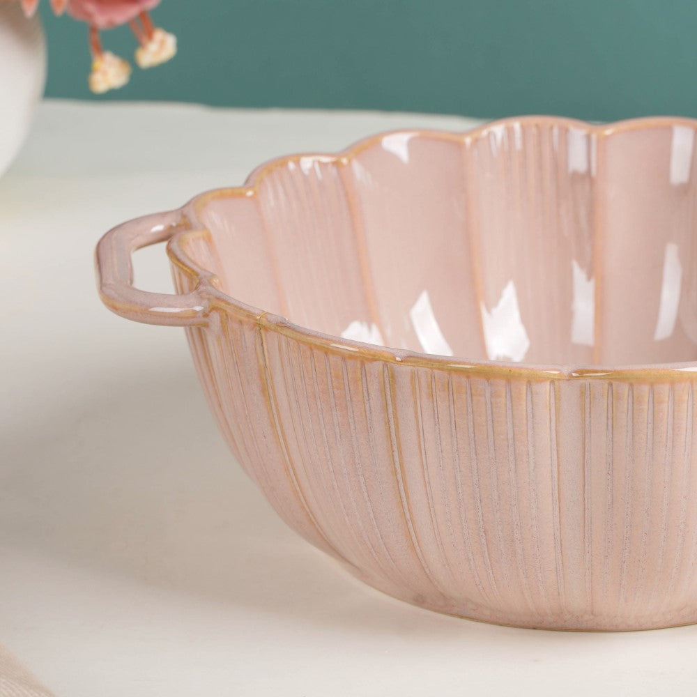 Ocean Serving Bowl with Handle Pink 600ml Nestasia