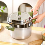 Zesta Triply Stainless Steel Induction Safe Pressure Cooker 5 Litre Spill Safe Lid Nestasia