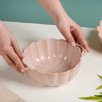 Ocean Serving Bowl with Handle Pink 600ml Nestasia