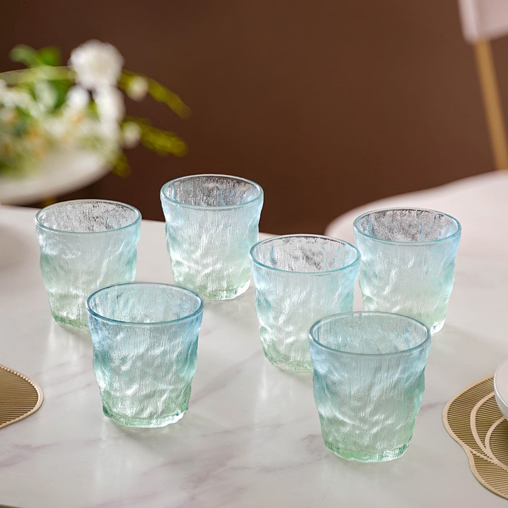 Short Ombre Glacier Glass Set Of 6 250 ml Nestasia