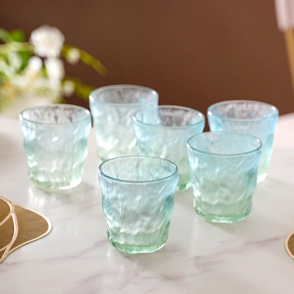 Short Ombre Glacier Glass Set Of 6 250 ml Nestasia