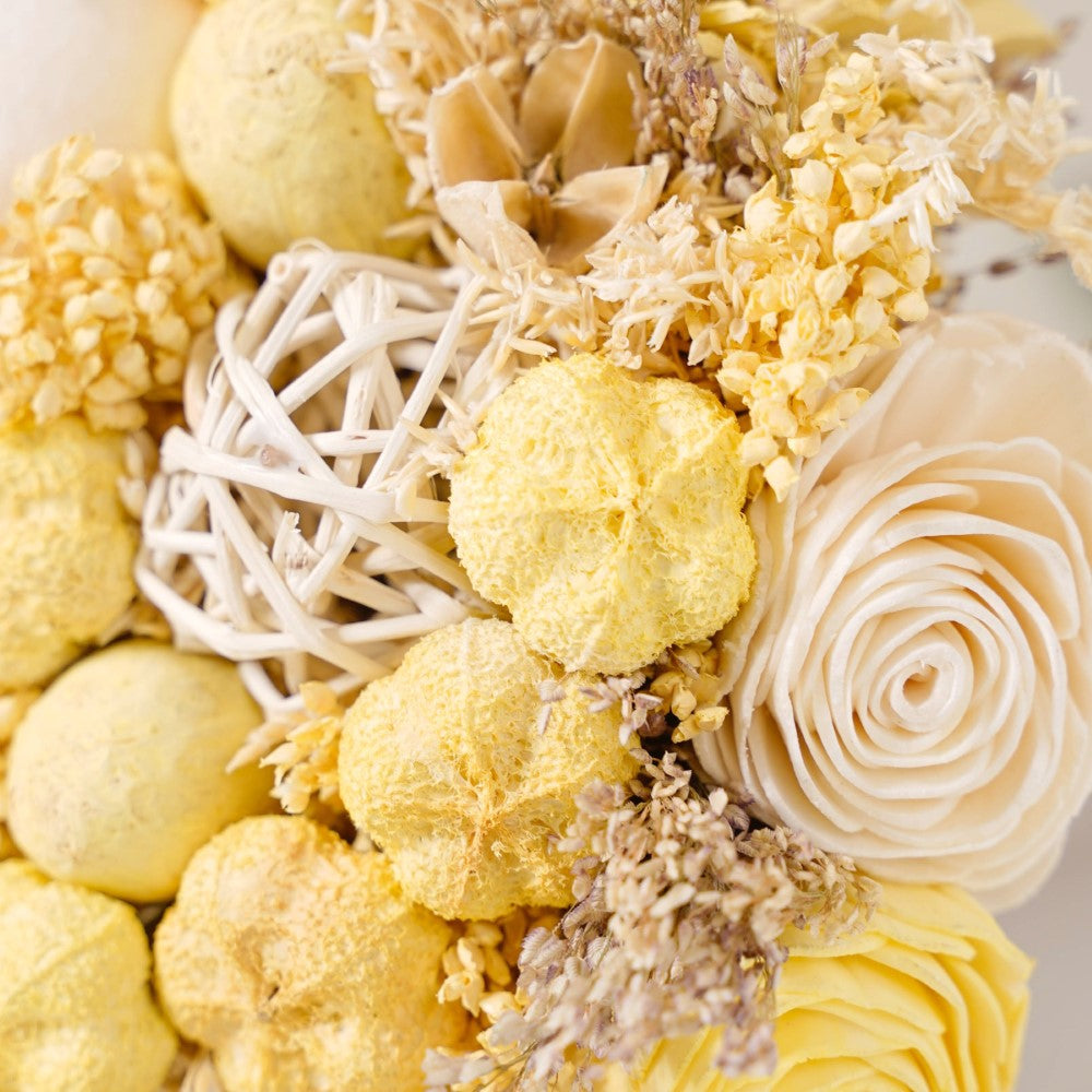 Sustainable Dried Flower Bouquet Yellow Nestasia