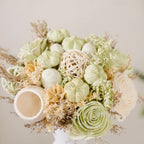 Natural Dried Floral Bouquet Green Nestasia