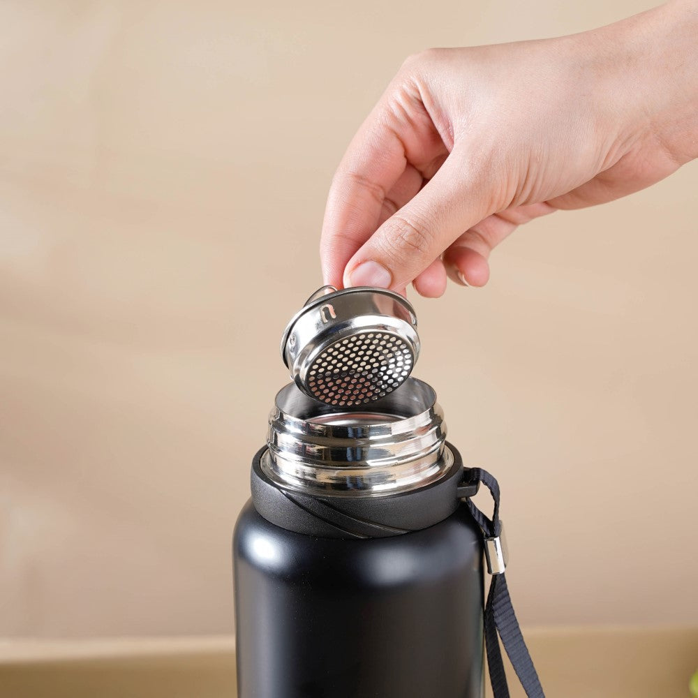 Steel Flask Black 800 ml Nestasia