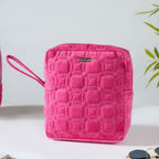 Travel Bag & Pouch Set Of 4 Pink Nestasia